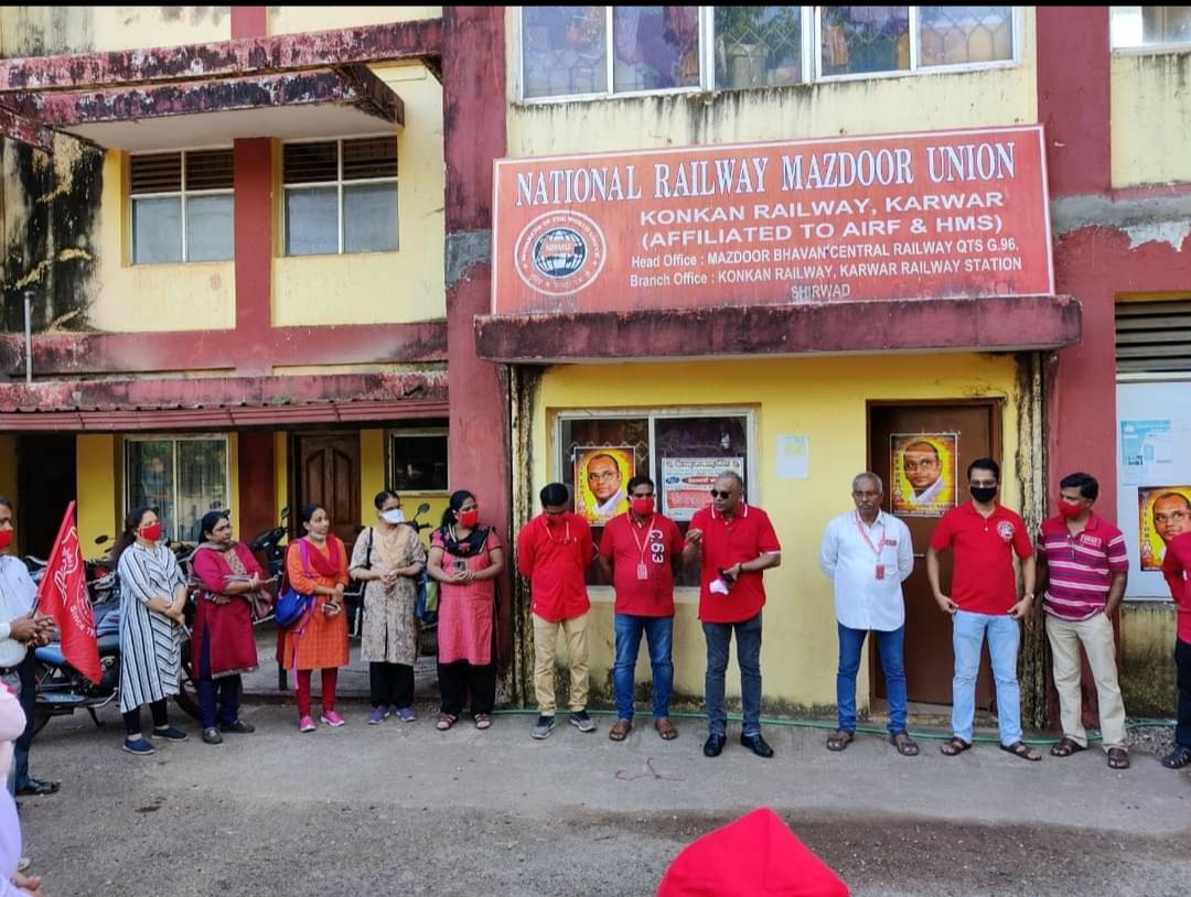 COM. VENU P NAIR GS NRMU (CR/CR) VISIT TO KONKAN RLY. AND GATE MEETING AT KARAWAR DIV. HELD ON 12/12//2020.