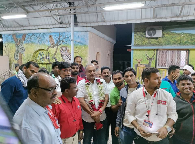 FLASH VISIT OF GS/NRMU (CR/KR) COM. VENU P. NAIR  TO NAGPUR DIVISION ON 27.11.2021