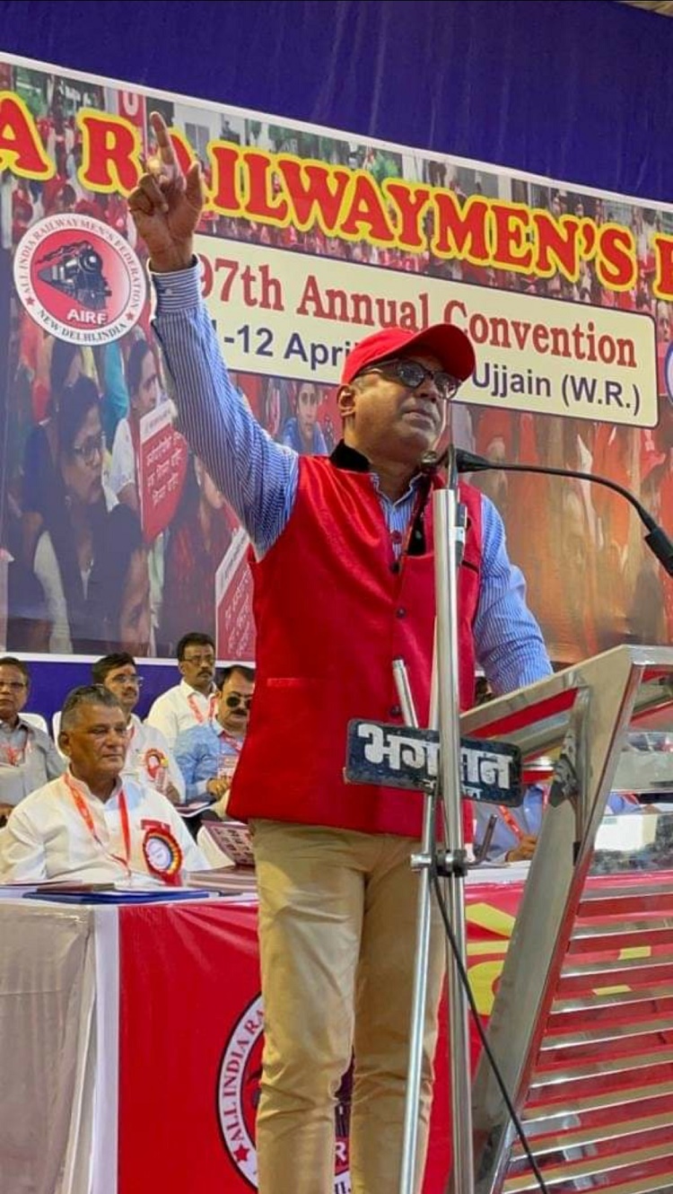 97TH ANNUAL CONVENTION OF AIRF HELD AT UJJAIN ON 11TH AND 12TH APRIL 2022 IN THE AUGUST PRESENCE OF GS/NRMU (CR/KR) COM. VENU P NAIR
