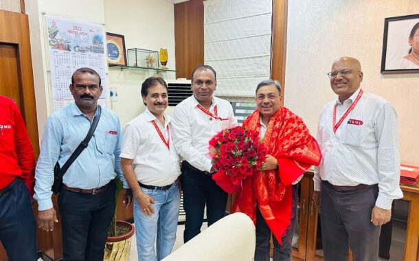 NRMU (CR/KR) DELEGATION LED BY GS COM. VENU P. NAIR MET DRM (NGP) SHRI TUSHAR KANT PANDEY ON 05.07.2023