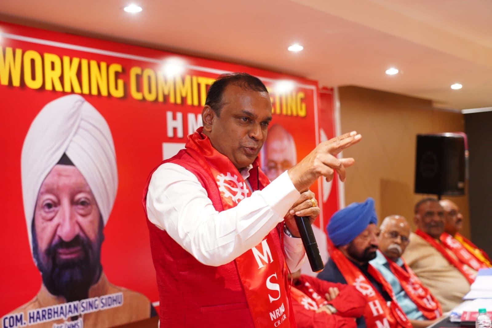 THE WORKING COMMITTEE MEETING (WCM) OF HMS WAS SUCCESSFULLY CONDUCTED ON THE 11TH AND 12TH OF SEPTEMBER 2025 AT THE COSMIQUE CLERKS HOTEL, MADGAON. THE EVENT WAS METICULOUSLY ORGANIZED BY NRMU (CR/KR) UNDER THE ABLE LEADERSHIP OF GENERAL SECRETARY COM. VENU P. NAIR