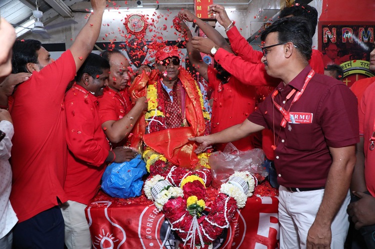 GLITERRING BIRTHDAY CELEBRATION ON 23.09.2025 OF GS NRMU(CR/KR) COM. VENU P NAIR BY THOUSANDS OF COMARDES FROM ALL OVER CENTRAL RALWAY DIVISIONS