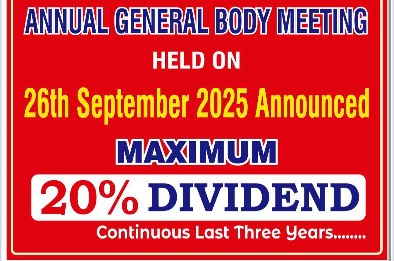 NRMU(CR/KR) ORGANIZED CRECC SOCIETY, DECLARED MAXIMUM 20% DIVIDEND TO ITS SHAREHOLDERS IN ITS 112TH ANNUAL GENERAL MEETING HELD ON 27.09.2025.