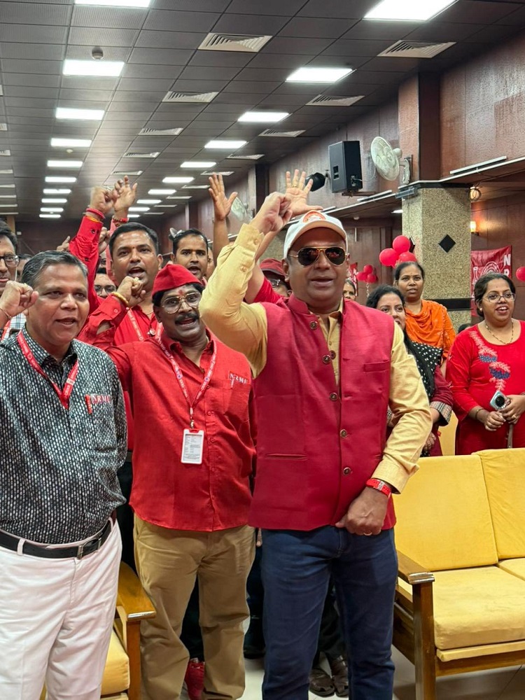 ON THE PRECIOUS OCCASION OF “CHHATRAPATI SHIVAJI MAHARAJ JAYANTI”  NRMU(CR/KR) CSMT M BRNACH CONDUCTED ITS AGM IN CSMT AUDITORIUM