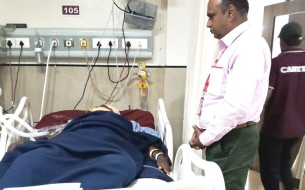 आदरणीय महामंत्री कॉमरेड वेणु पी. नायर जी पवना हॉस्पिटल शाम ६.३० बजे सोमाटणे पहुँचे और कॉमरेड काळुराम साळुंखे (ECC सोसायटी डेलीगेट) का दिनांक 07/03/2026 को कामशेत में दुर्भाग्यपूर्ण अपघात हुआ उनसे मुलाकात कर उनका हालचाल जाना।
