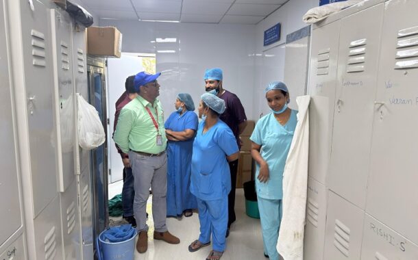 दिनांक 0६ मार्च 2026 को व्यस्त समय के बीच नेशनल रेलवे मजदूर यूनियन के महामंत्री कामरेड वेणु पी. नायर जी ने भारतरत्न डॉक्टर बाबासाहेब आंबेडकर रेल अस्पताल,भायखला को भेट दी और वह के व्यवस्थापन का जायजा लिया |