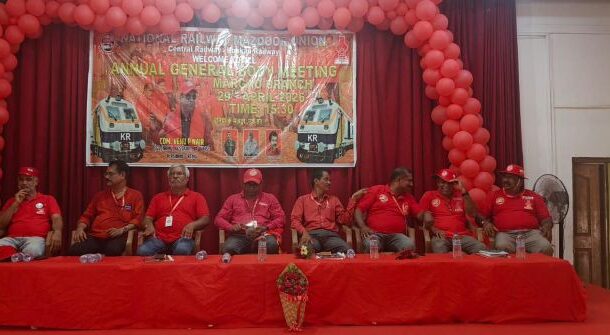 AGM OF NRMU(KR) MADGAON BRANCH WAS HELD ON 29.04.2026 IN COMMUNITY HALL AT 16.00 HRS. IN THE AUGUST PRESENCE OF GS COM. VENU P. NAIR