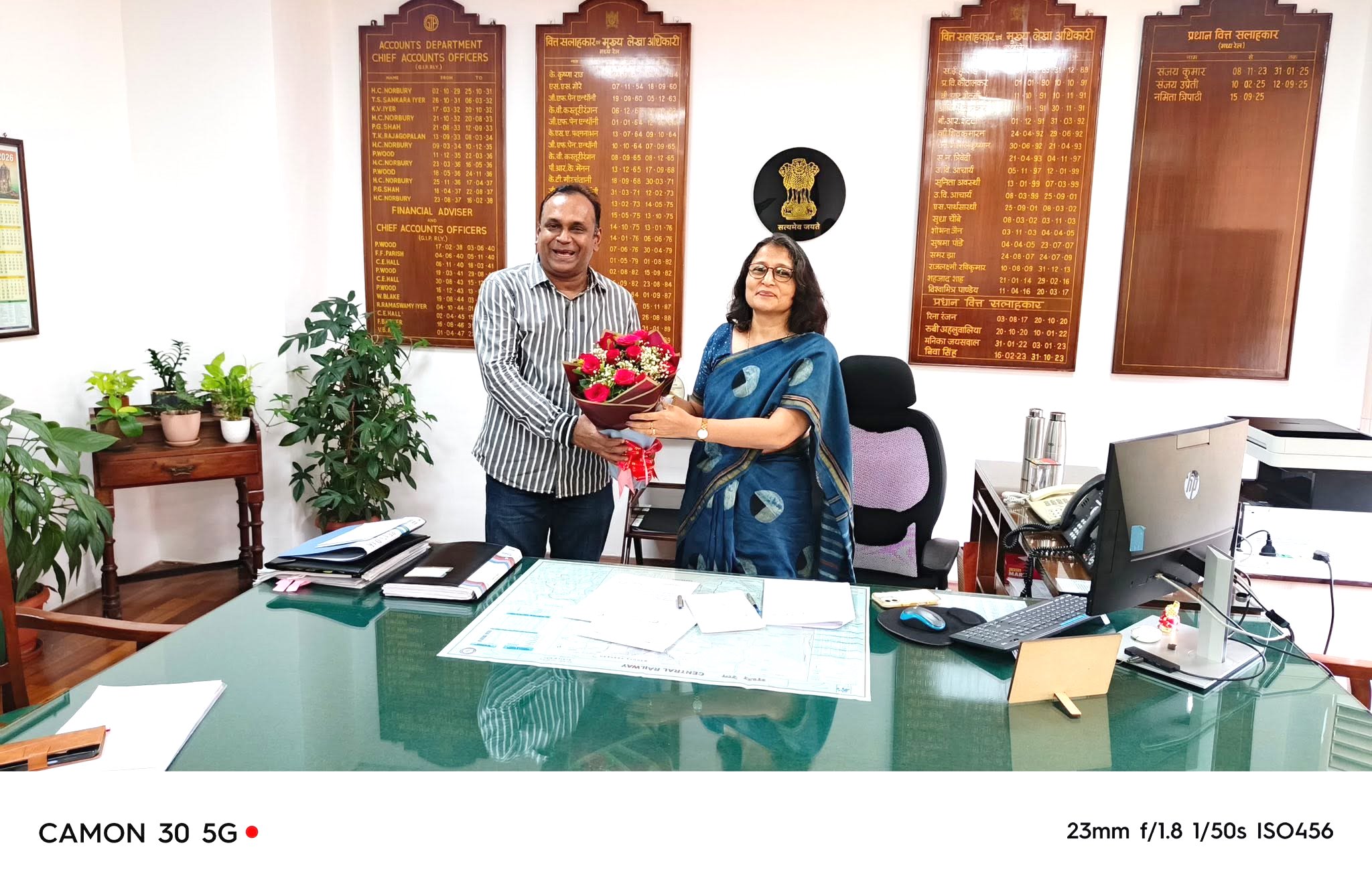 A COURTESY VISIT BY NRMU(CR/KR) GS COM. VENU P. NAIR AND OFFICE BEARERS WITH PFA CENTRAL RAILWAY ON 17.06.26