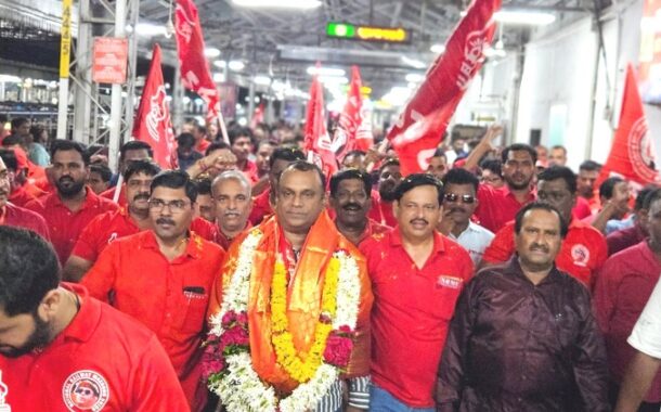 दिनांक 18.06.2026 को महामंत्री कॉम. वेणु पी नायर जी का नासिक रोड और भुसावल स्टेशन पर यूनियन के सदस्यों द्वारा जोरदार स्वागत किया गया |