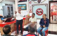 ON 22 JULY 2026, AT AROUND 6:00 PM, THE RESIDENTS OF RB-3 QUARTERS, WENDAN AVENUE COLONY, MATUNGA, MET COM. VENU P. NAIR, GENERAL SECRETARY, NRMU, AT THE NRMU HEADQUARTERS TO PROTEST THE ADMINISTRATION'S ARBITRARY ORDER DIRECTING THEM TO VACATE THEIR QUARTERS WITHIN SEVEN DAYS, ALONG WITH THE THREAT OF DISCONNECTION OF THEIR