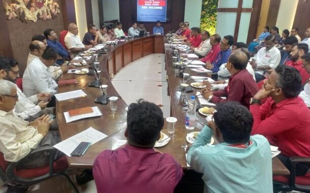 THE DIVISIONAL PNM MEETING WAS HELD ON 14.10.2026 AT 12:30 HRS IN THE DRM’S MEETING ROOM, MUMBAI DIVISION, IN THE PRESENCE OF GS COM. VEMU P. NAIR JI, THE DRM, ADRM, AND ALL JA-GRADE OFFICERS.